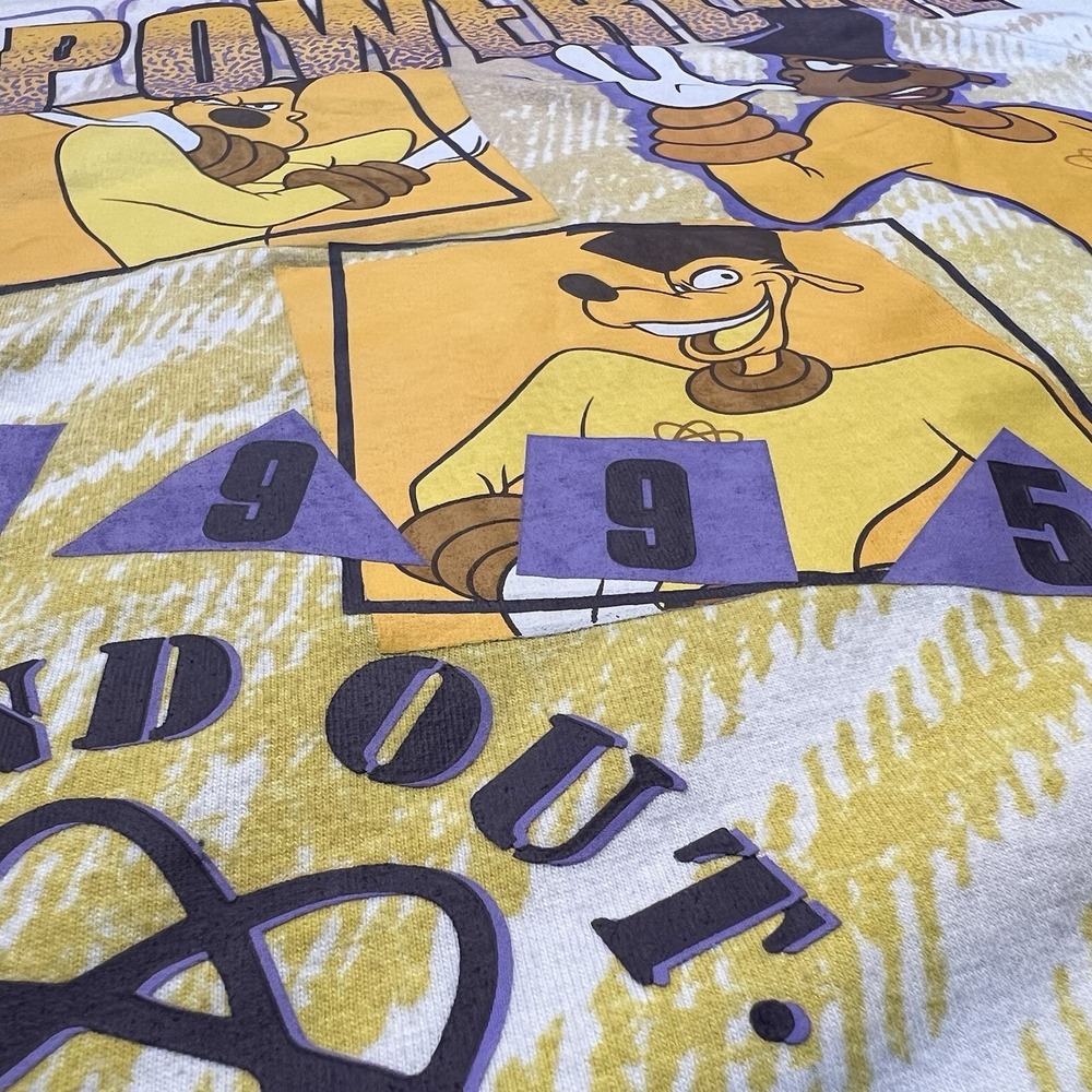 Disney Powerline 1995 Stand Out US Tour Shirt A Goofy Movie Tee Unisex Size XL - Picture 13 of 16